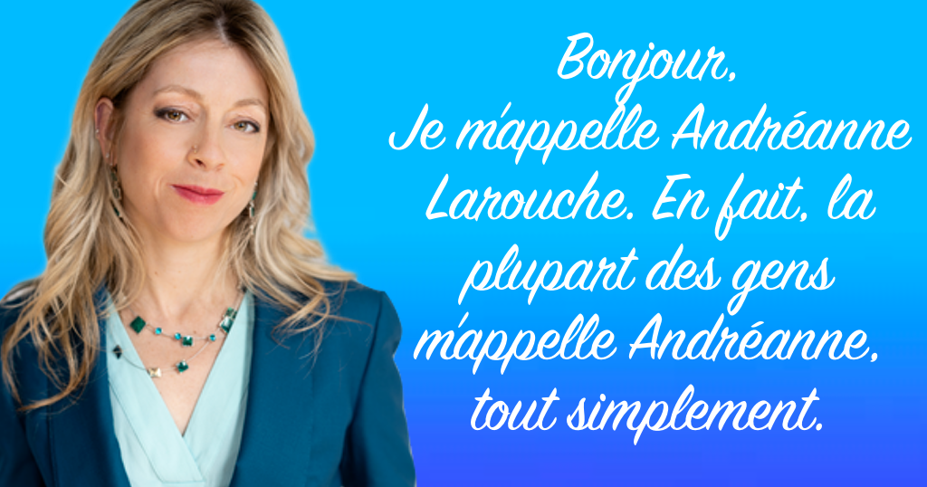 Je m' appelle Andréanne Andréanne Larouche, députée du Bloc Québécois